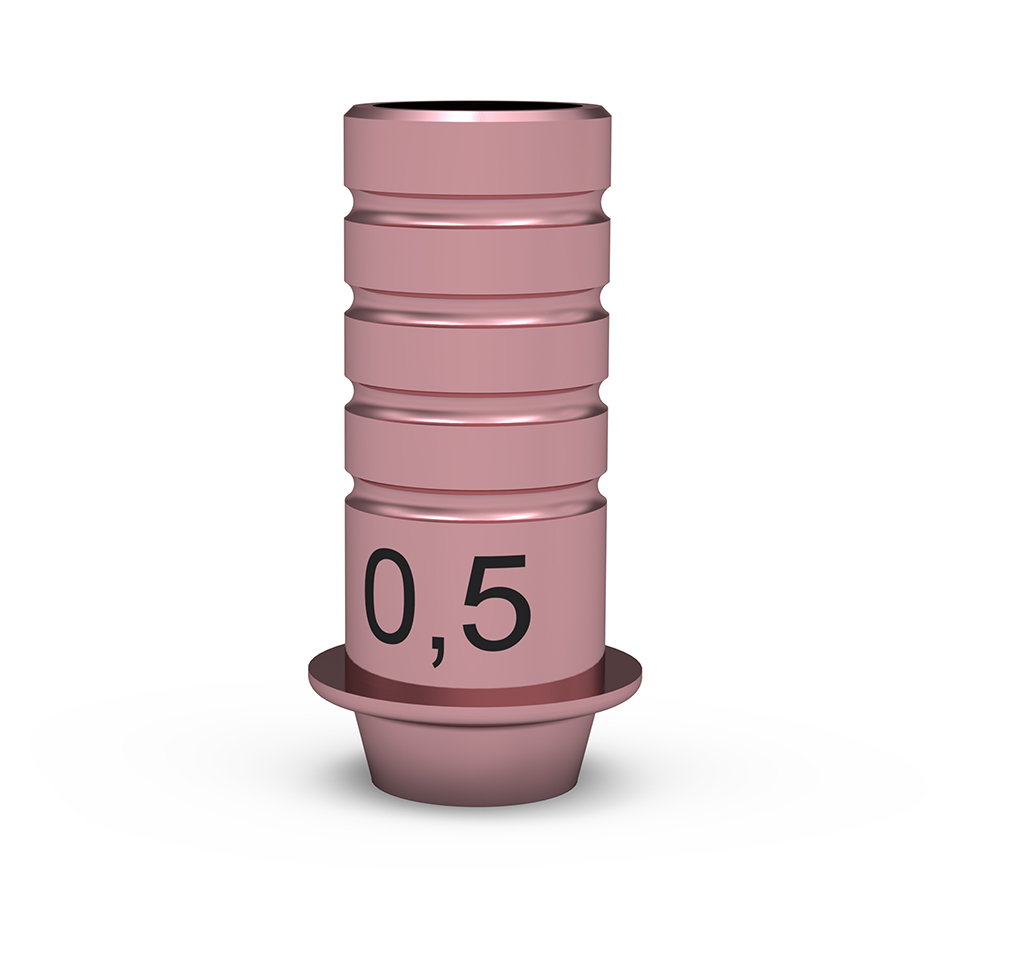 ICX-3.3 Zero Bone Loss Adhesive Base Ø3.6 non-hex, GH=0.5mm, screws included